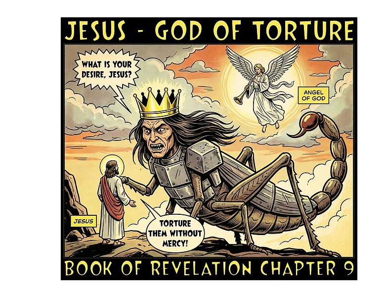 Jesus - God of Torture with Abaddon in the Book of Revelation Chapter 9