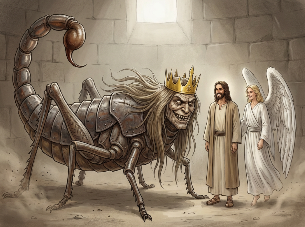 Book of Revelation 9 scorpion stinging locust teeth of lions