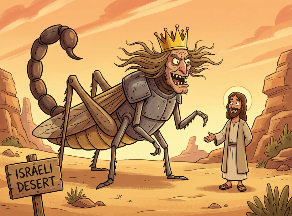 torture locust of Jesus Christ Book of Revelation monster