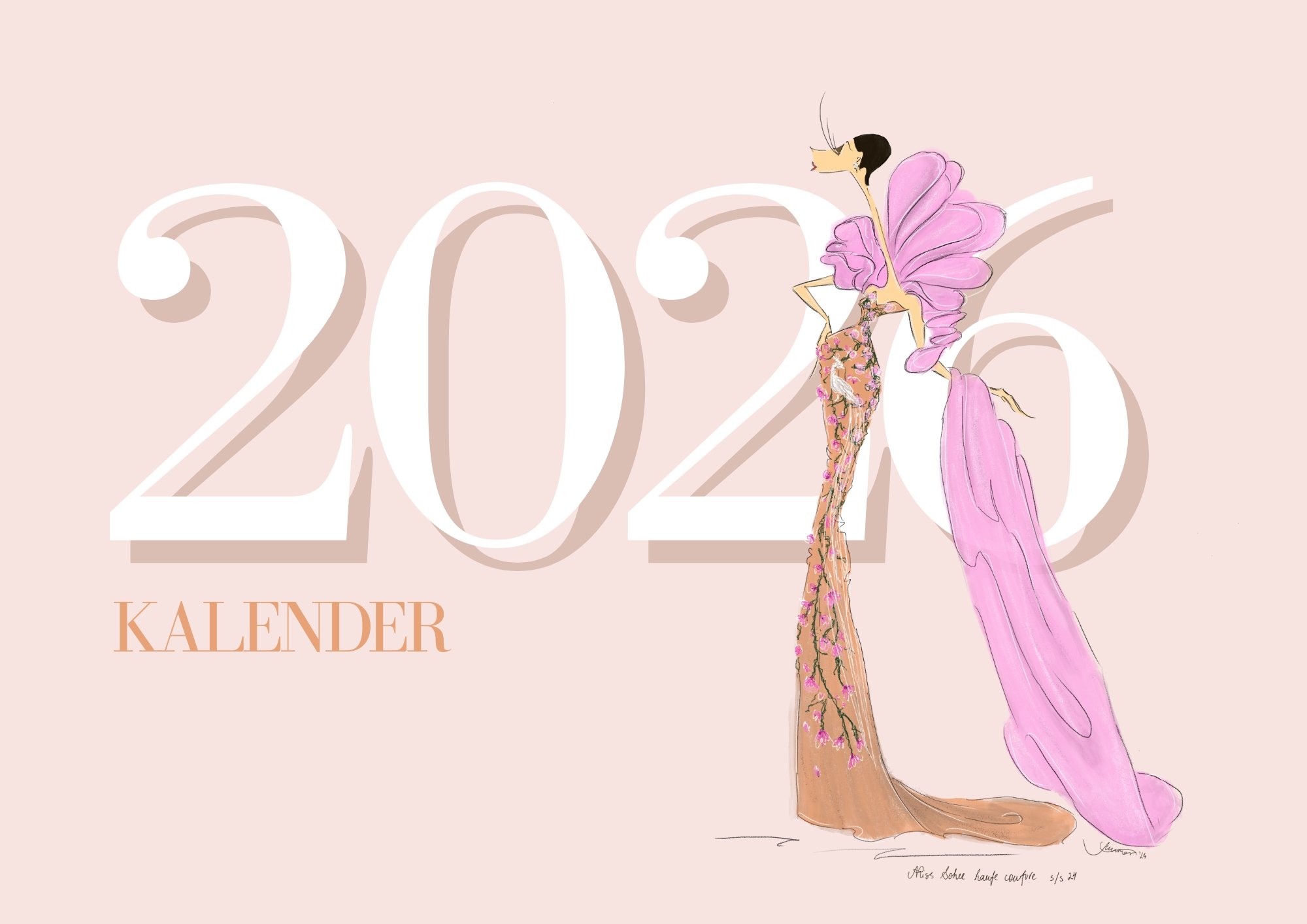 2026. aasta moejooniste seinakalender ruudustikuga