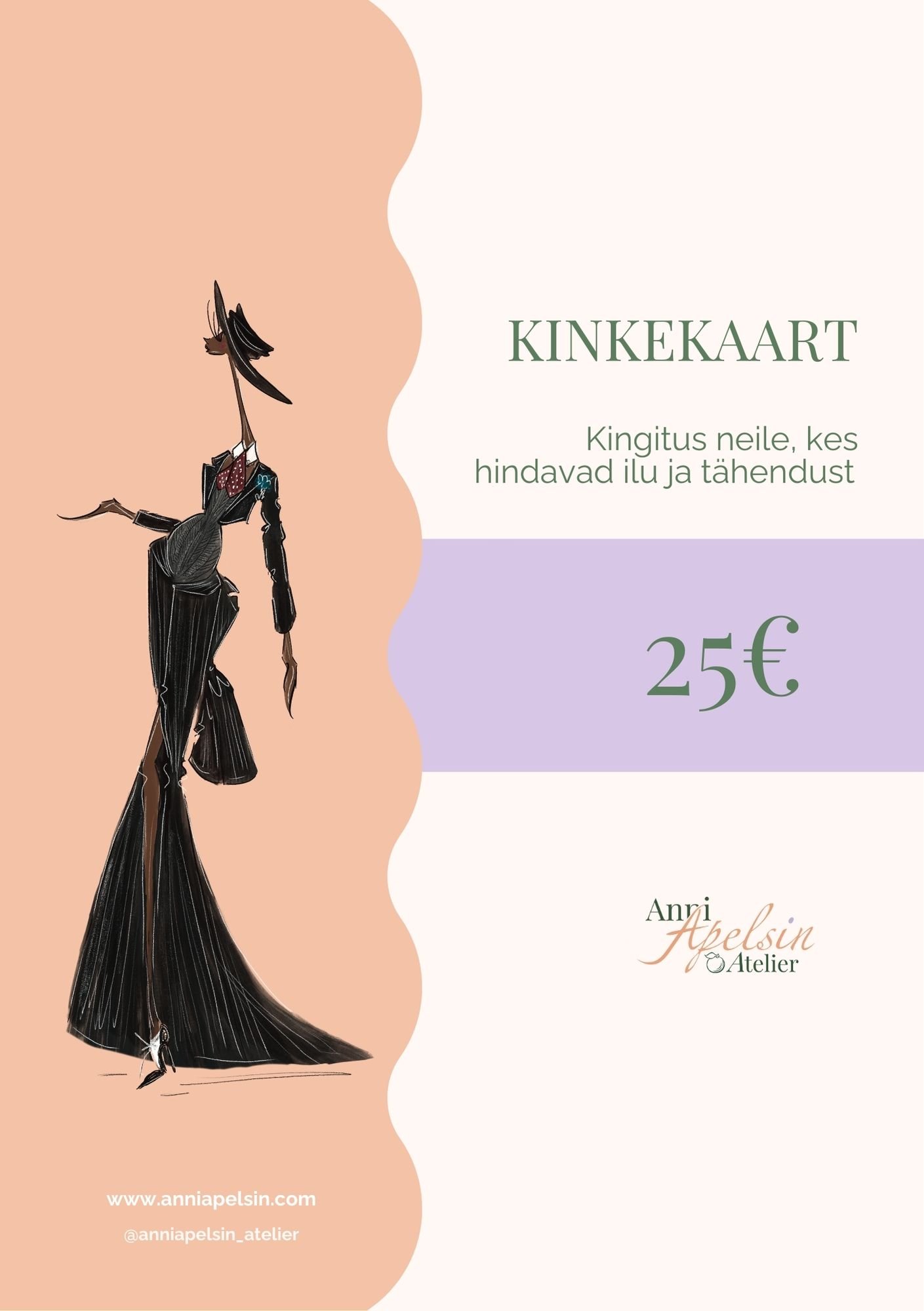 AnniApelsin Atelier kinkekaart
