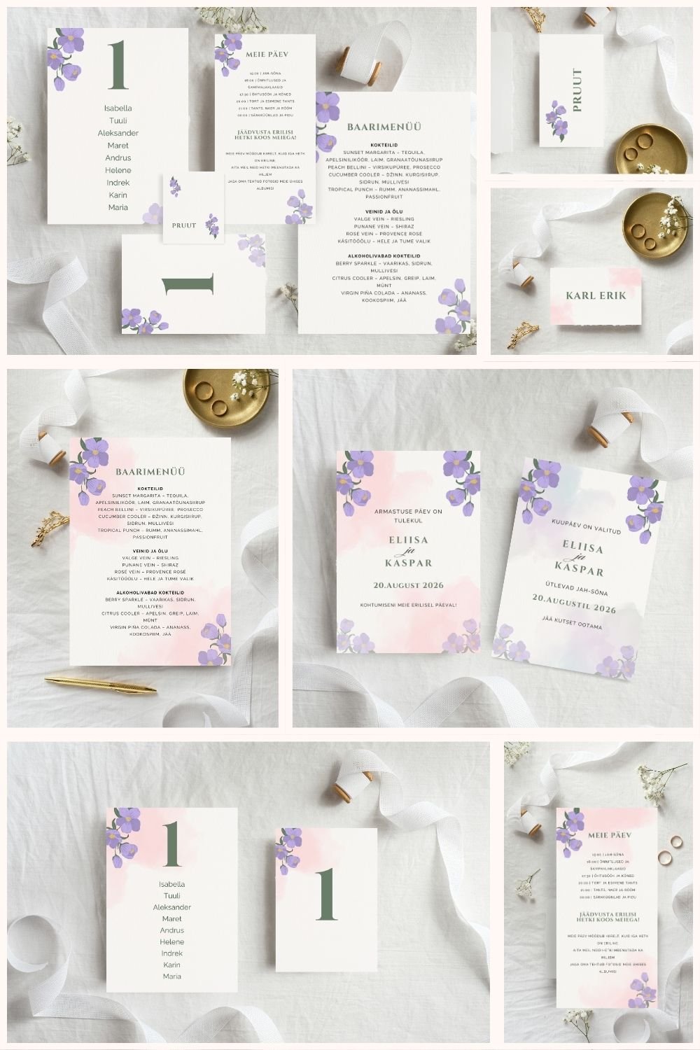 Digitaalne pulmakujunduste komplekt "Õitsev aed"