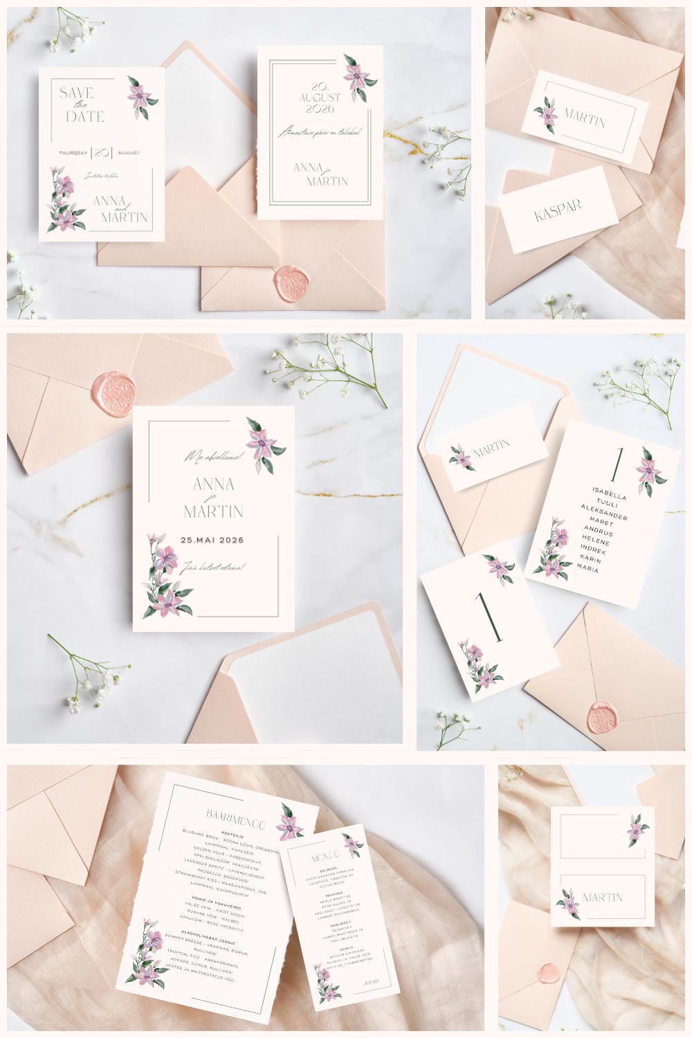 Digitaalne pulmakujunduste komplekt "Kevadine valgus"