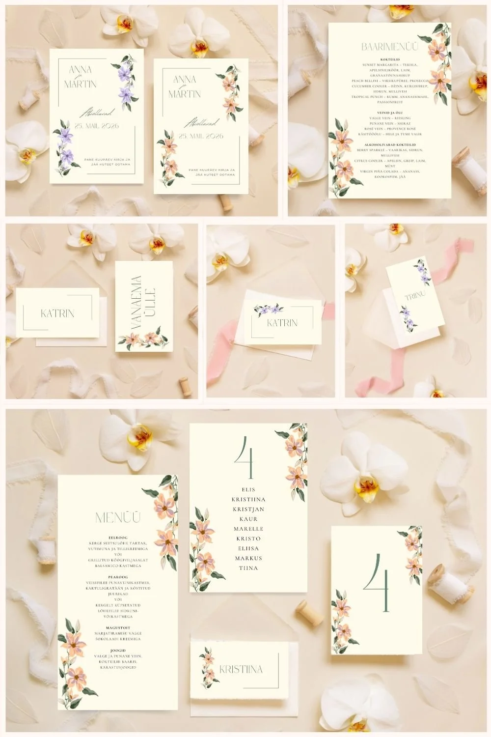 Digitaalne pulmakujunduste komplekt "Kevadlill"