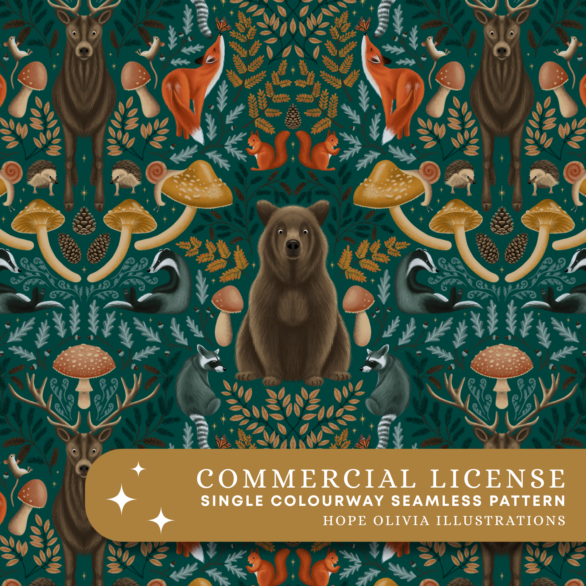 Forest Biome Seamless Pattern