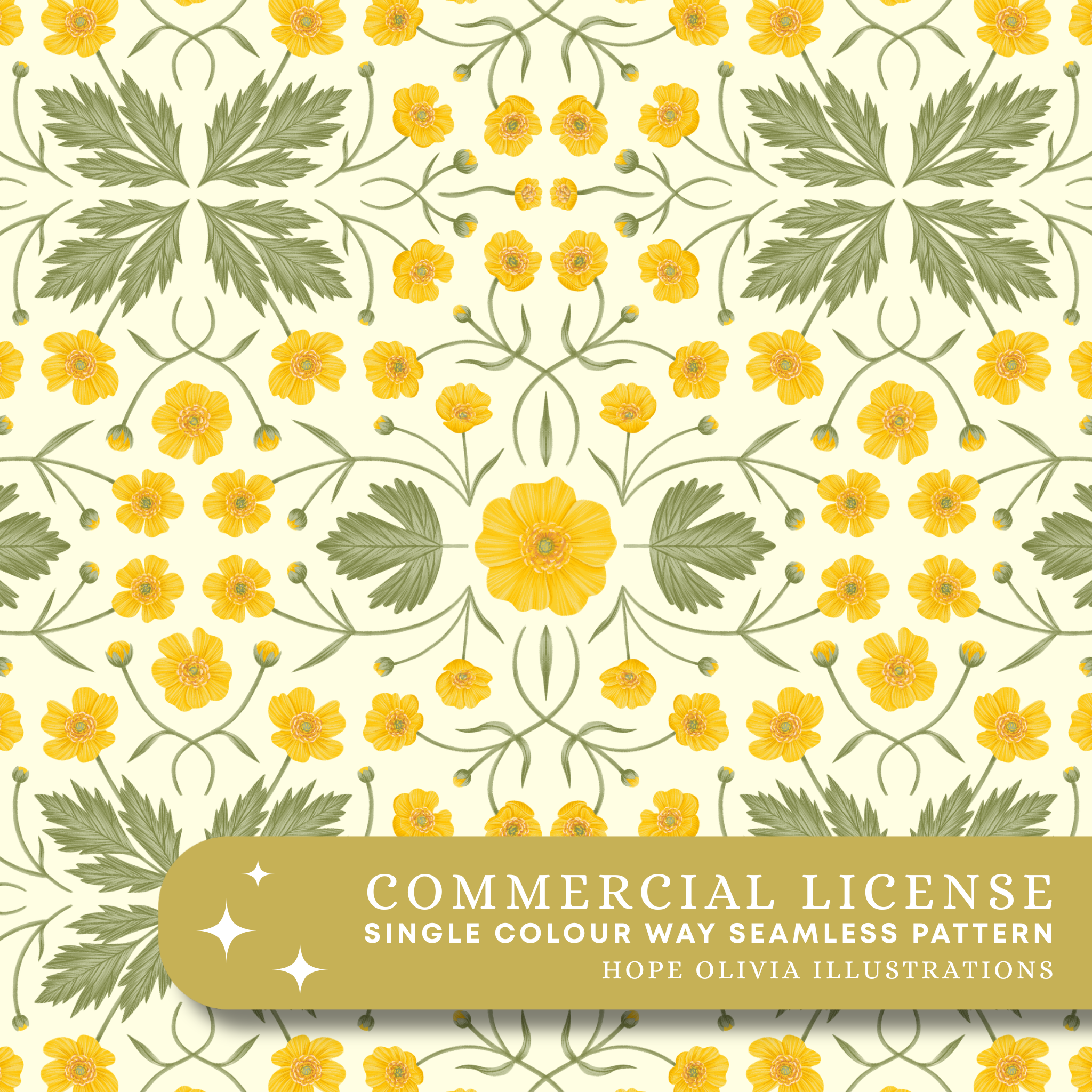 Buttercups Seamless Pattern