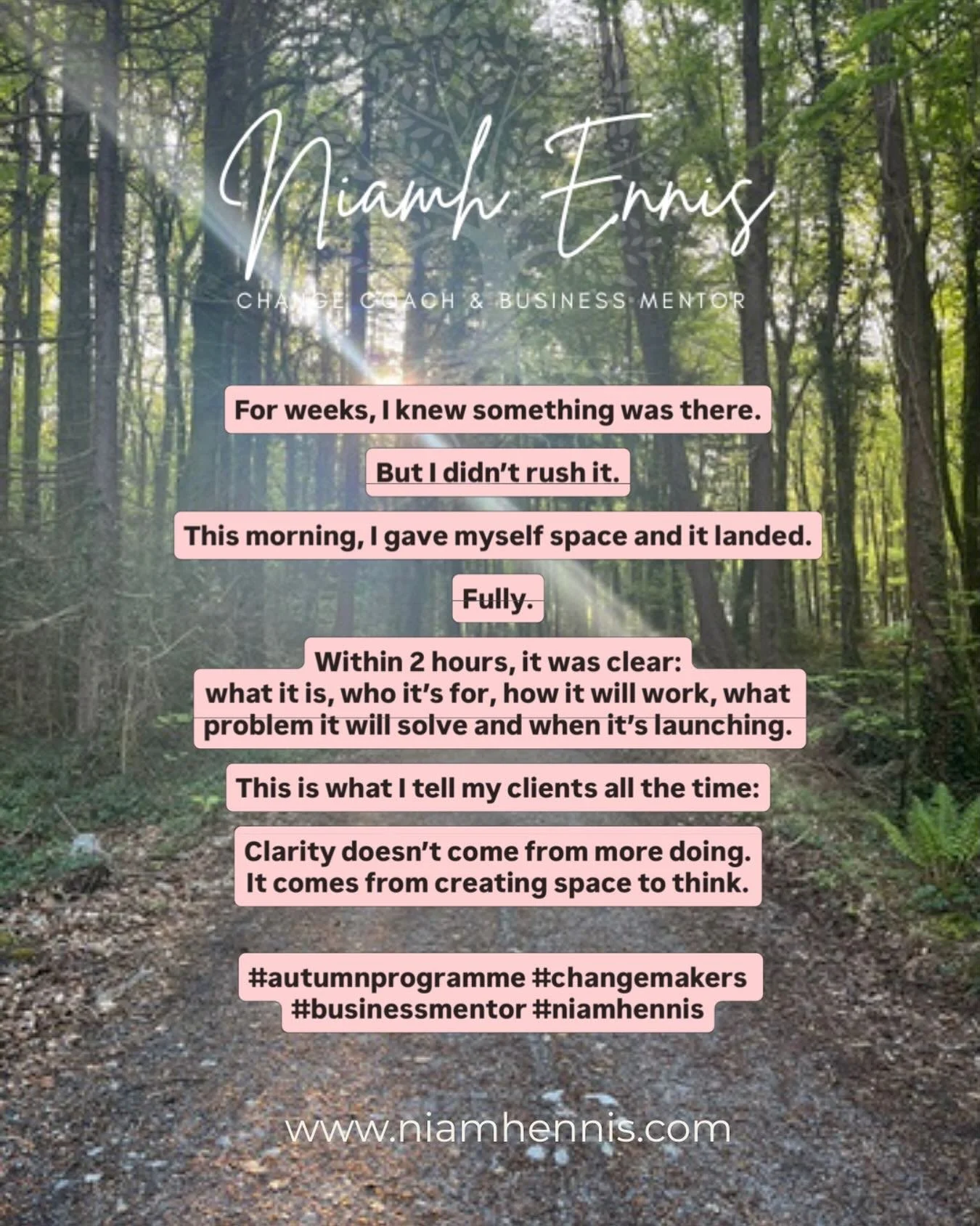 For weeks, I could honestly feel it sitting there.

Not fully formed, not ready to be forced; but just waiting.

So I didn&rsquo;t push. I didn&rsquo;t overthink it. I did the opposite. I gave it space.

And guess what happened this morning, when I w