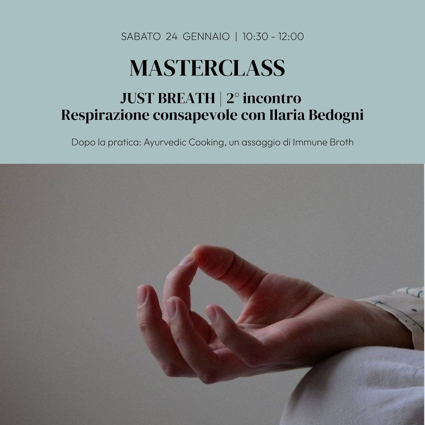 Sabato 24 Gennaio, prenota il tuo posto tramite sito o App, nella sezione workshop 🙏🏼