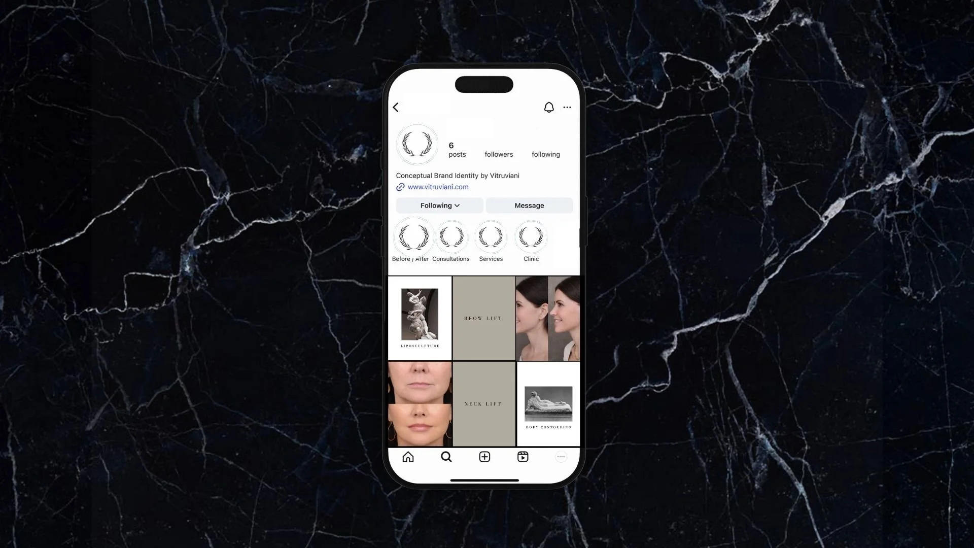 Instagram feed design aligned with the wider brand system.