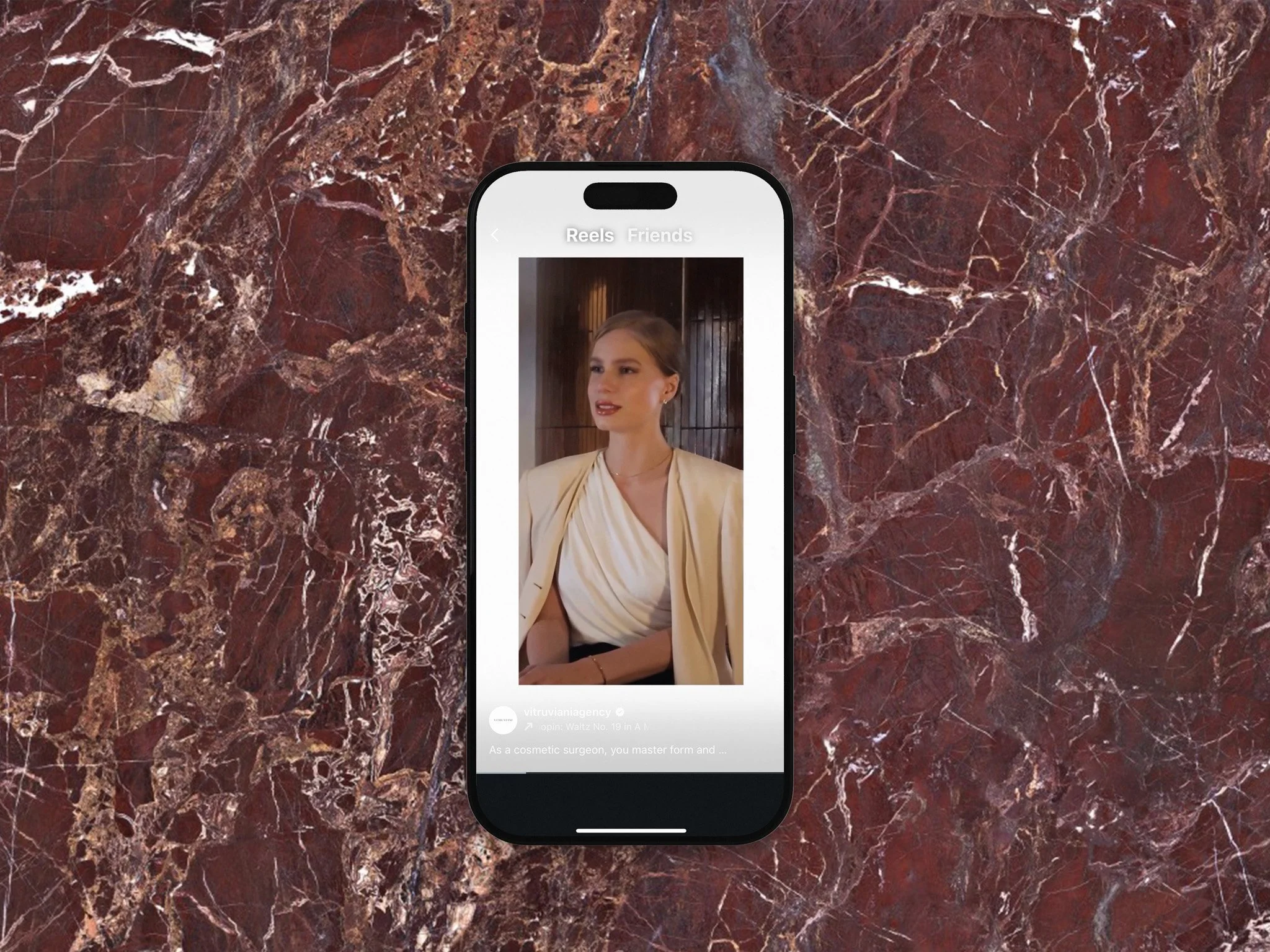 All social media content is created with consistent minimalist, measured tone.