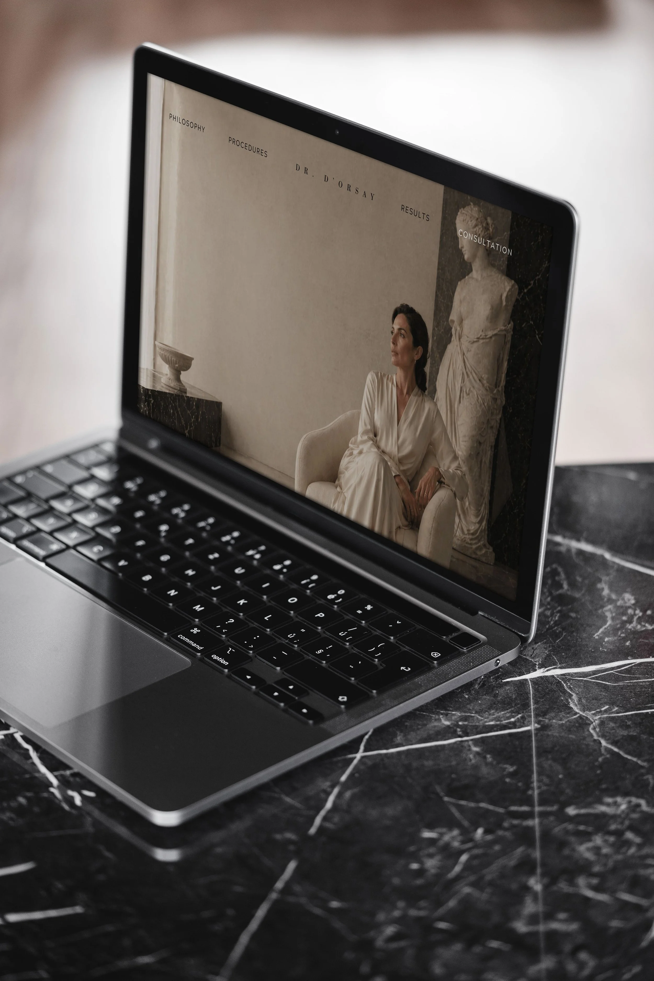 Homepage design developed for clear and consistent brand presentation across devices.