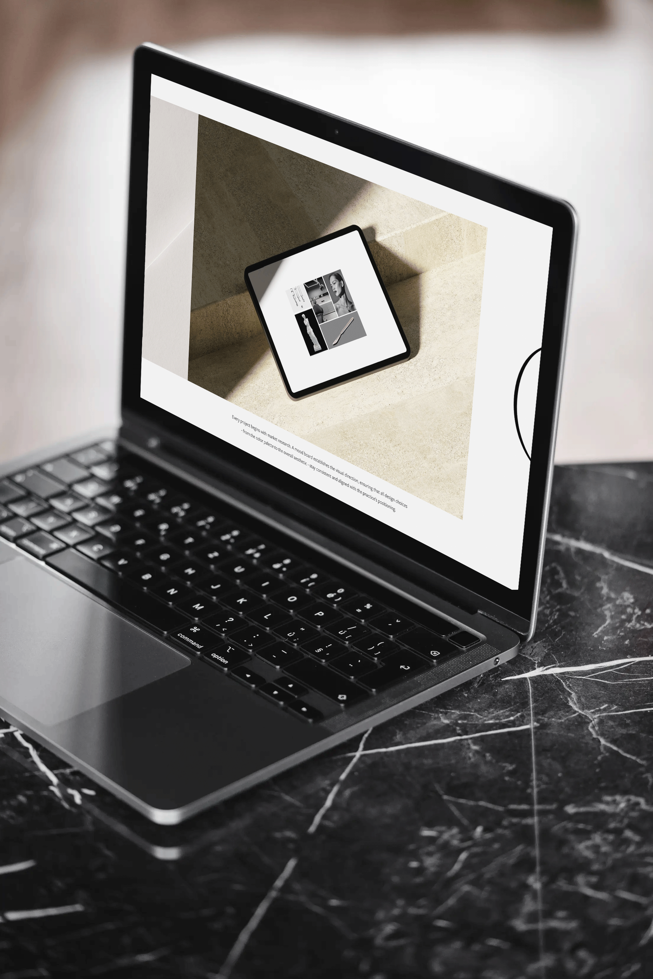 The sections on the website breathe and interactions are subtle - hover reveals, gentle transitions, and architectural shadows that guide attention gently.