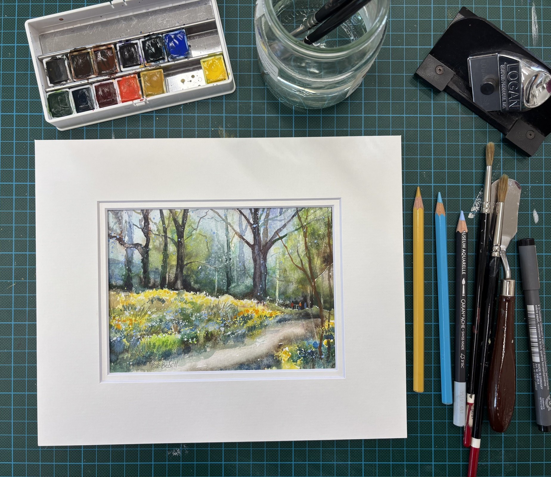 Daffodil Pathway Marlay Park Watercolour Kate Bedell.jpg