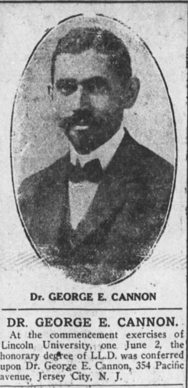 Le père de George Dows Cannon (george Epps Cannon) était un républicain important du New Jersey et un médecin.