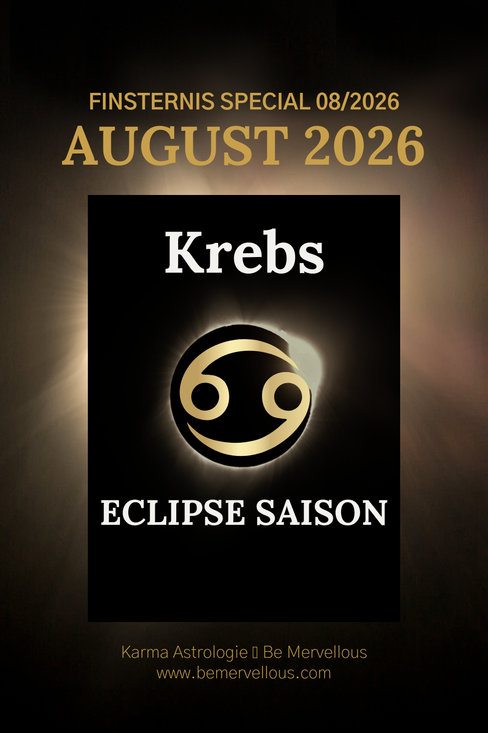 Krebs Aszendent August 2026 Sonnenfinsternis: Geld und Selbstwert