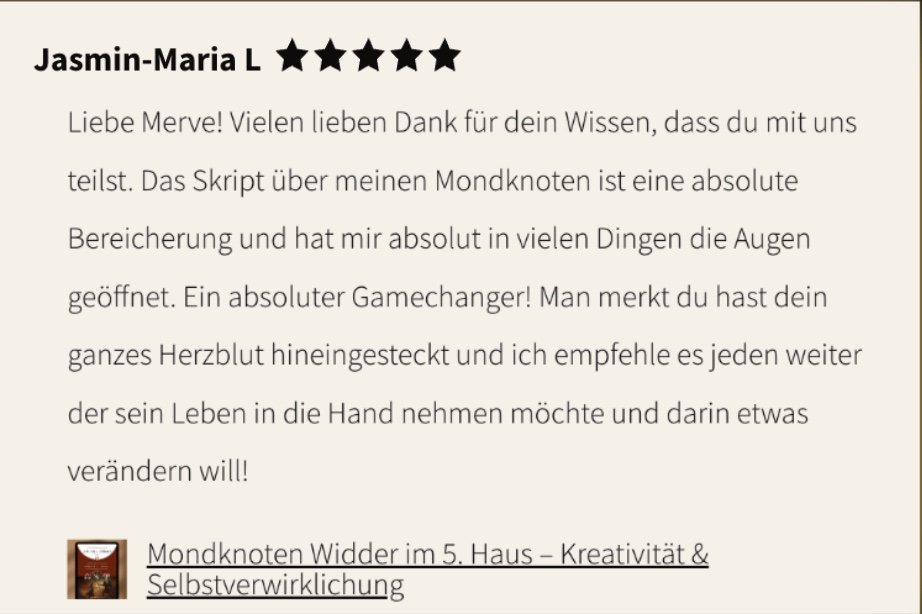 Fünf-Sterne-Rezension von Kundin für Soul Mission Unlocked Mondknoten-Reihe von Be Mervellous