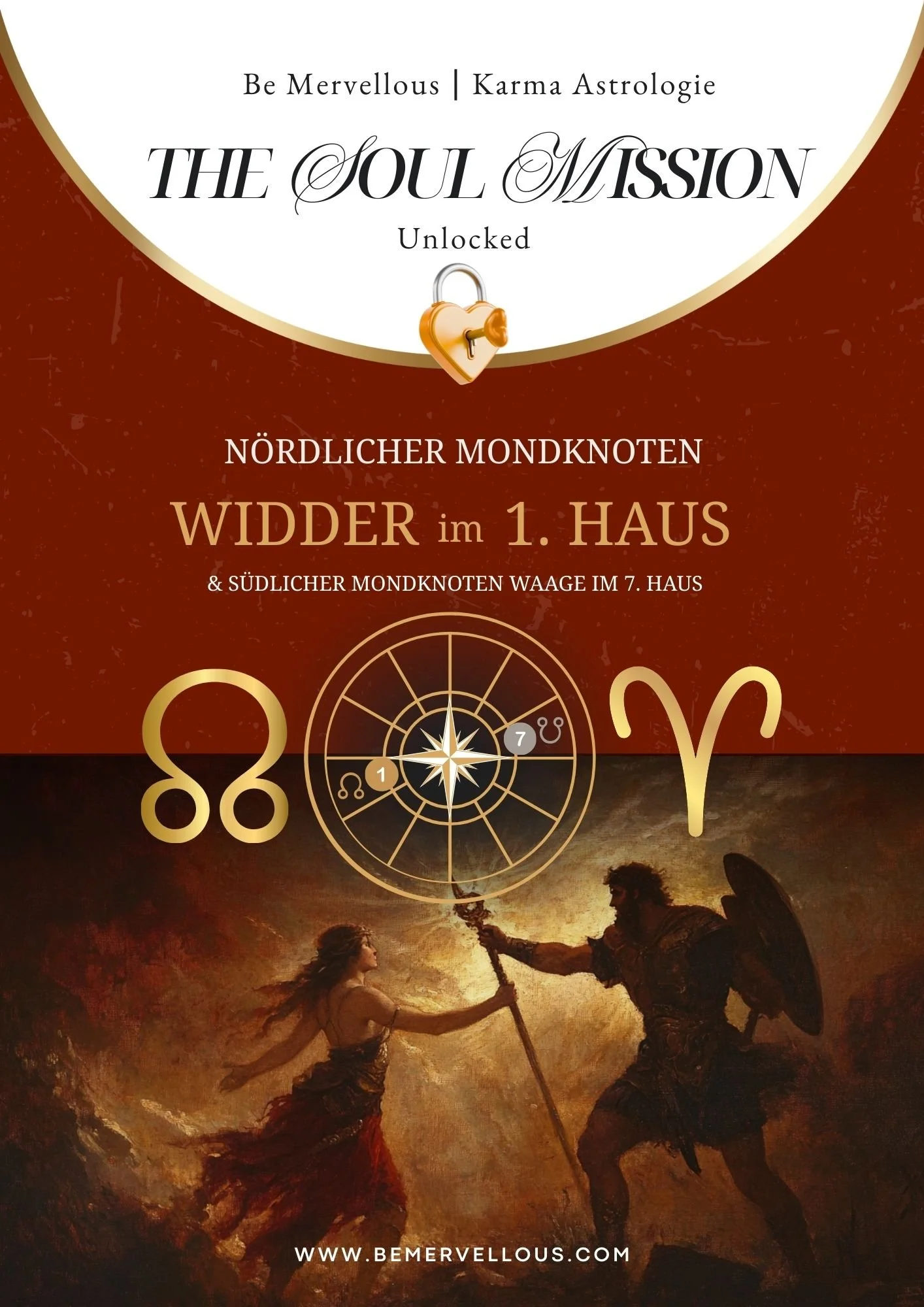 Entdecke, was der Mondknoten Widder im 1. Haus über deine Seelenaufgabe, dein Karma & deine Berufung verrät – mit Soul Mission Unlocked™️.