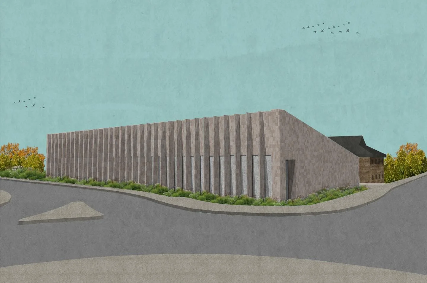 Base Camp 2.0 - A new chapter for a growing congregation. 
A feasibility study conducted to improve the efficiency and seating capacity of a thriving church in Kent. The addition of a new worship building forms a beacon on this corner of a busy round
