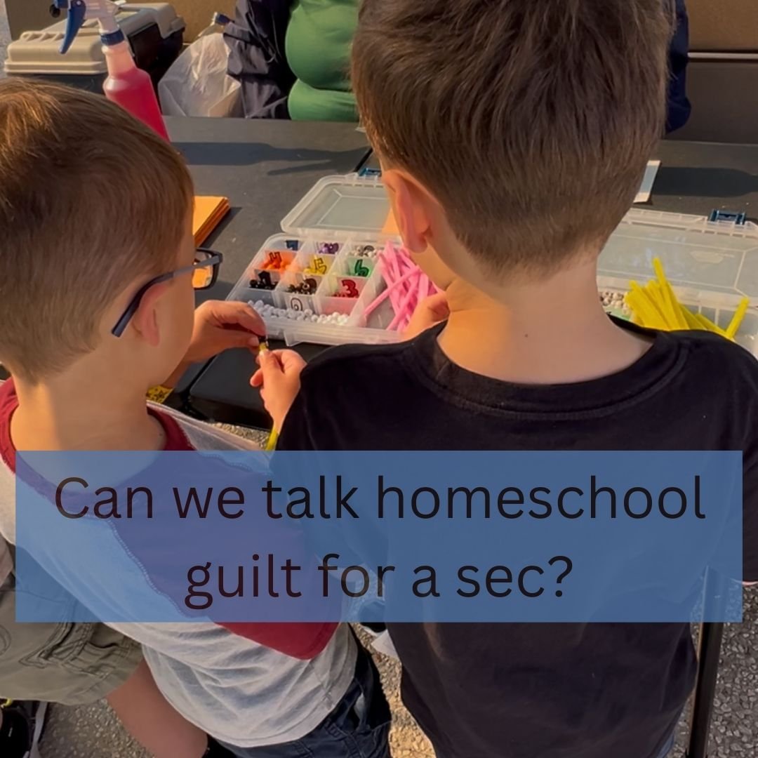 Can we talk homeschool guilt for a sec? 

You know&hellip;  That voice that says:
👉 &quot;We didn&rsquo;t get through the full lesson.&quot;
👉 &quot;Did they learn enough today?&quot;
👉 &quot;Other moms are doing it better.&quot;

I&rsquo;ve been 