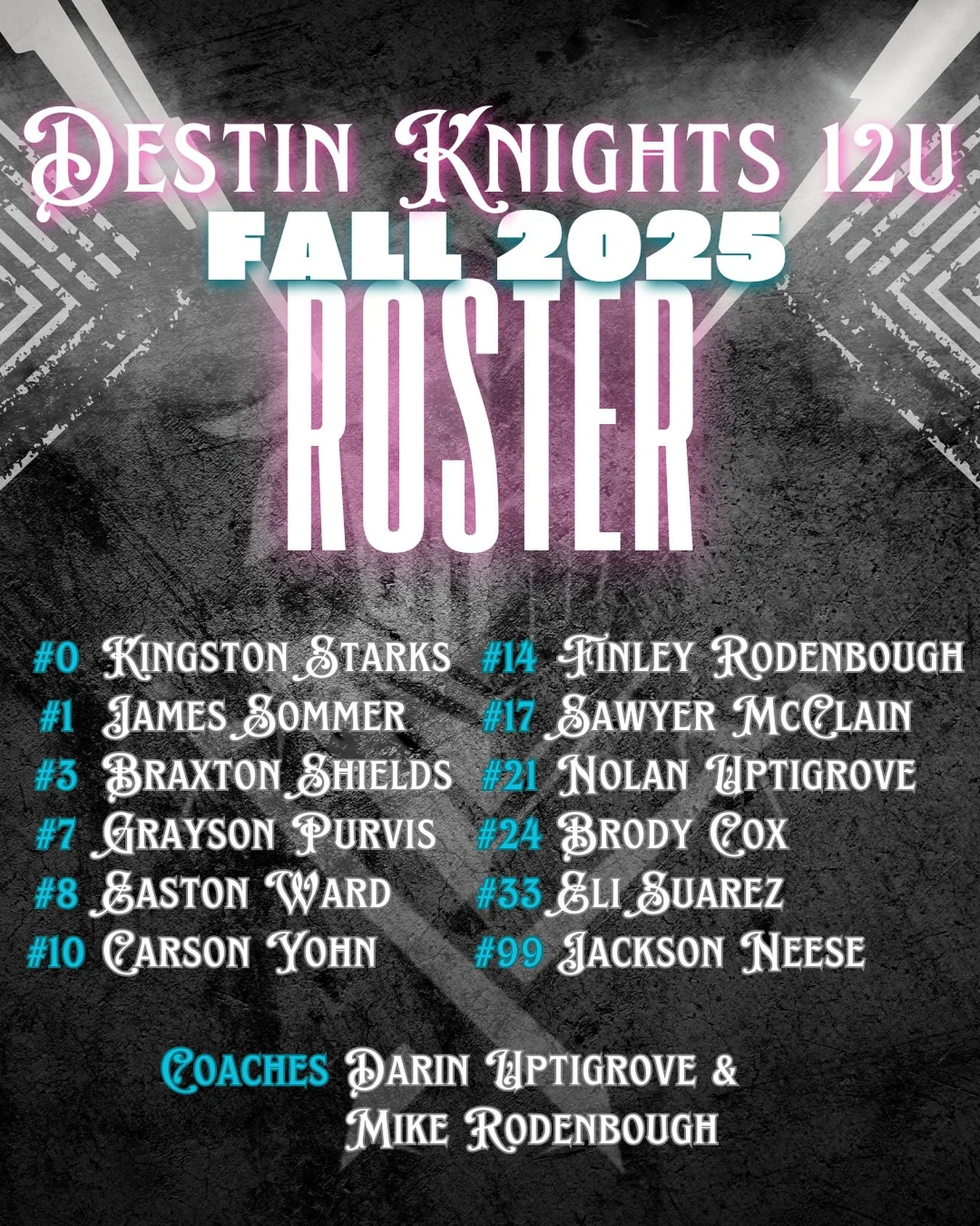 When the best just keeps getting better…
π¨ Exciting News from Destin Knights Baseball! π¨
We’re proud to announce the launch of our brand new 12U Destin Knights team!
This talented roster of athletes is ready to compete, develop thei