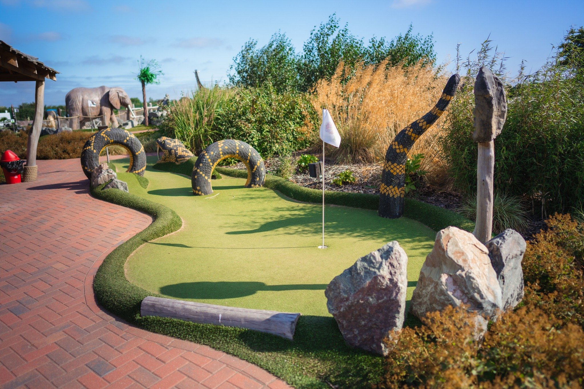 Slither through Hole 7 like a pro! 🐍

Watch out for this sneaky snake &ndash; can you outsmart it? ⛳️

#SnakeHole #GolfFun #NoahsPark