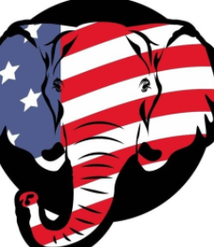 A man with brown hair and a beard wearing a tuxedo with a bow tie, smiling in front of a dark backdrop with gold lettering.