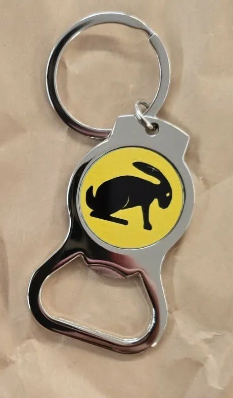 Jack Rabbit Here it is Keychain Bottle Opener