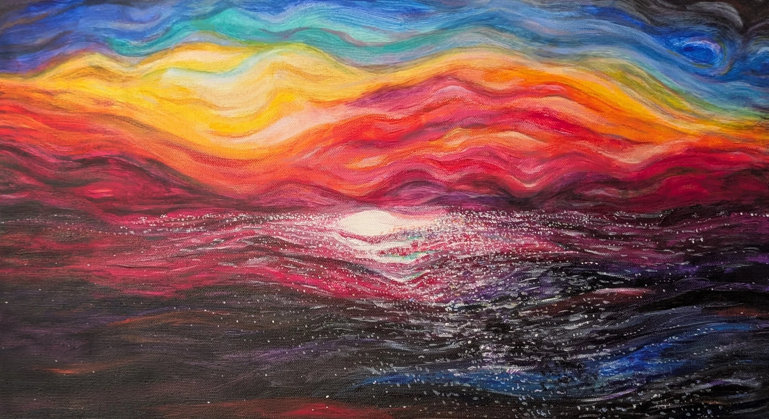 Sunset 2021 Acrylic on Canvas by R. Lidle