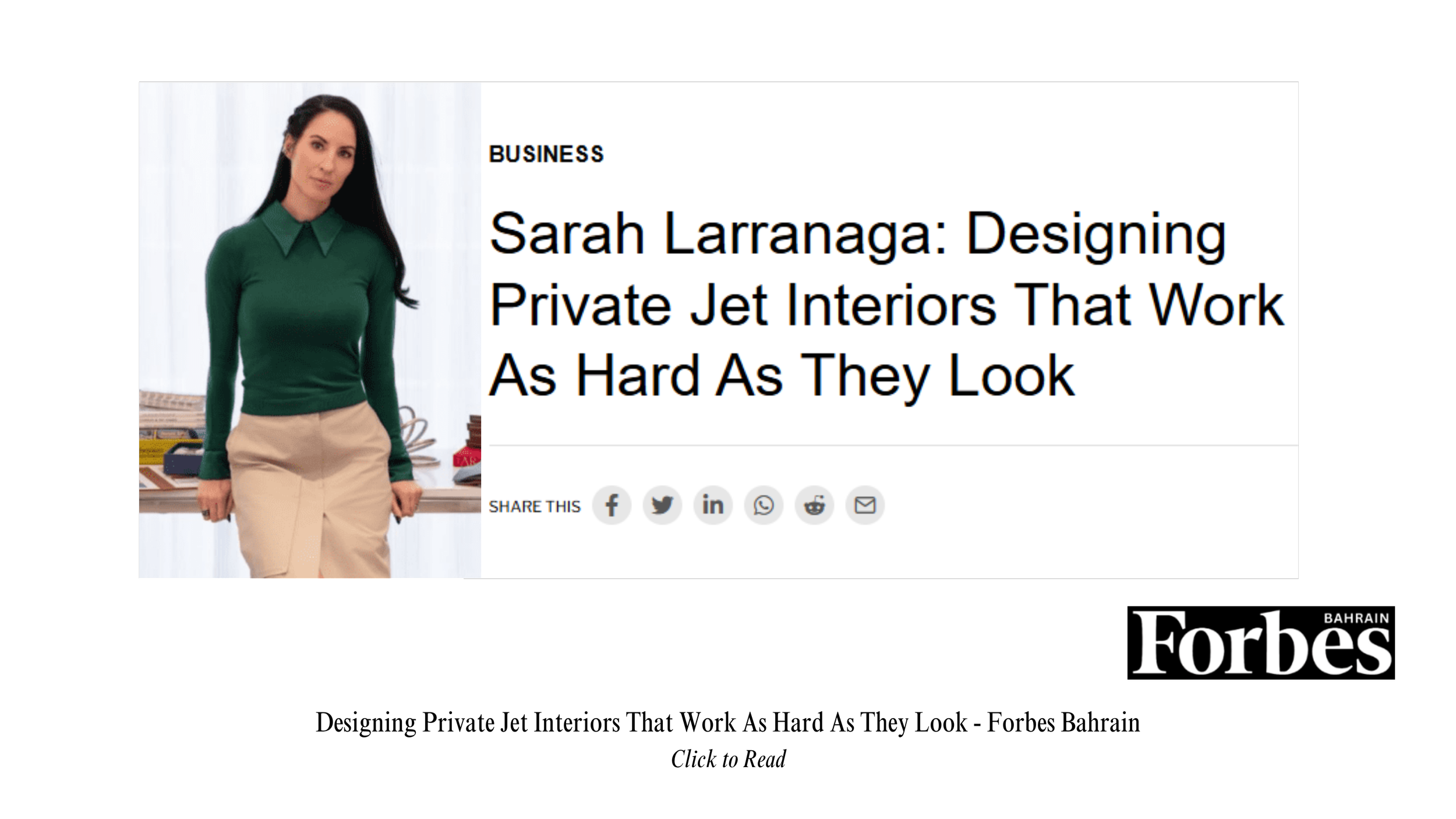 This feature explores Larranaga’s design philosophy, which bridges the gap between high-end aesthetics and rigorous aviation engineering. The article details her background in structural engineering and how it allows her to execute "certification-com