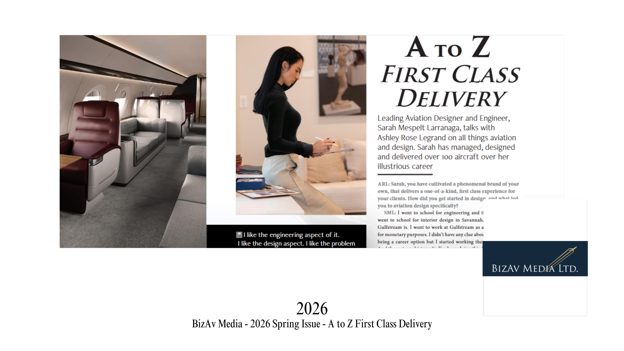 Sarah Larranaga's feature on BizAv's 2026 Spring Issue