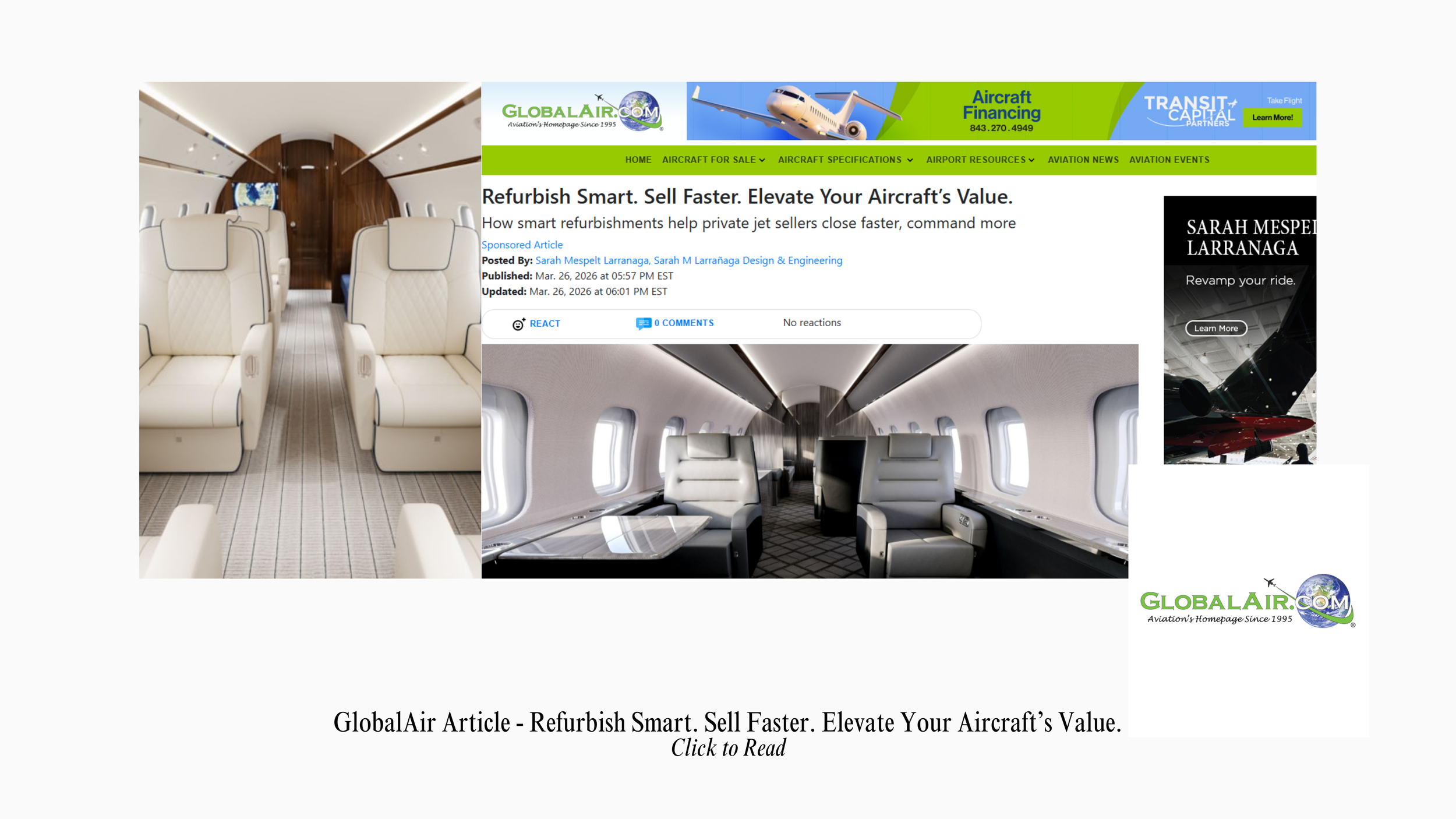 Refurbish smart, sell faster. Discover how a top private jet designer enhances aircraft value through strategic upgrades for Gulfstream and Bombardier jets, boosting resale appeal and market performance.