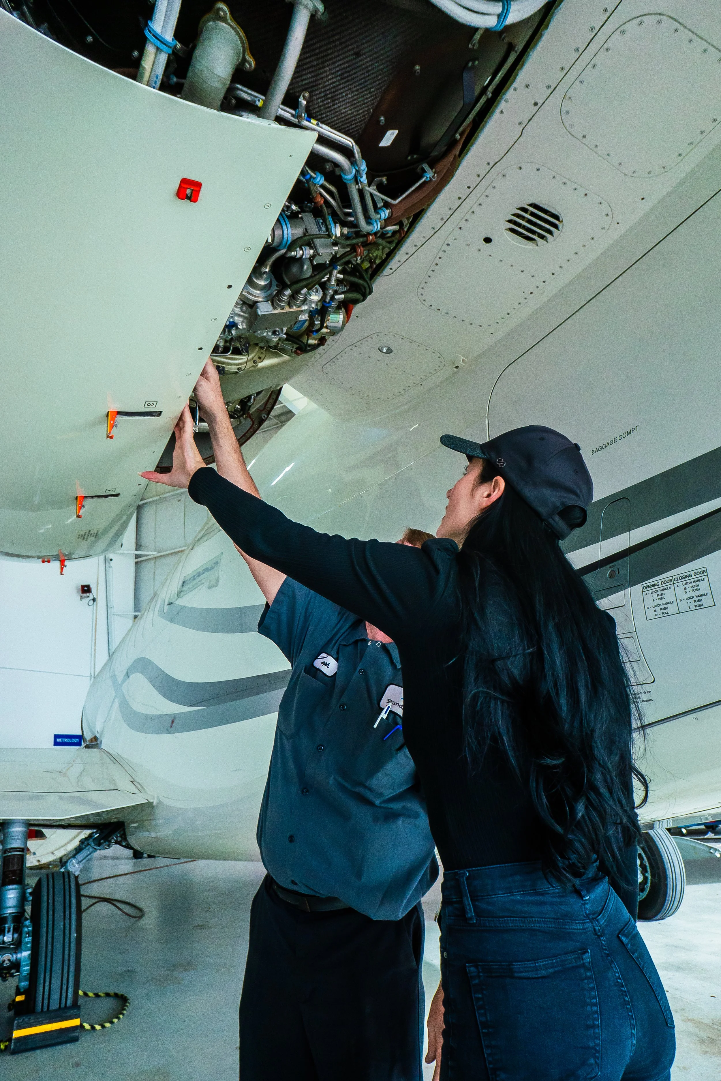 Top private jet designer Sarah Larranaga working on a private aircraft