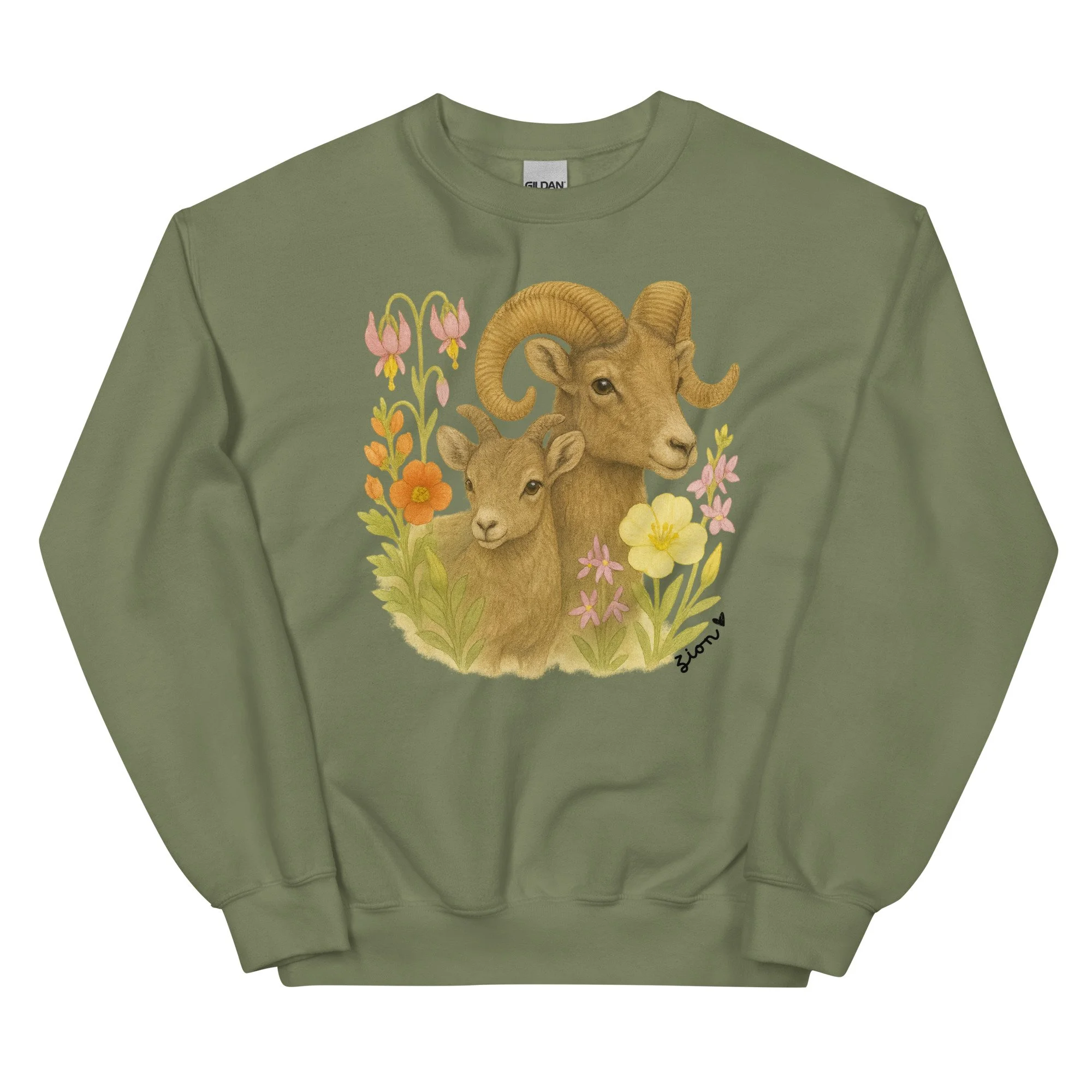 unisex-crew-neck-sweatshirt-military-green-front-67f331bd37d2b.jpg