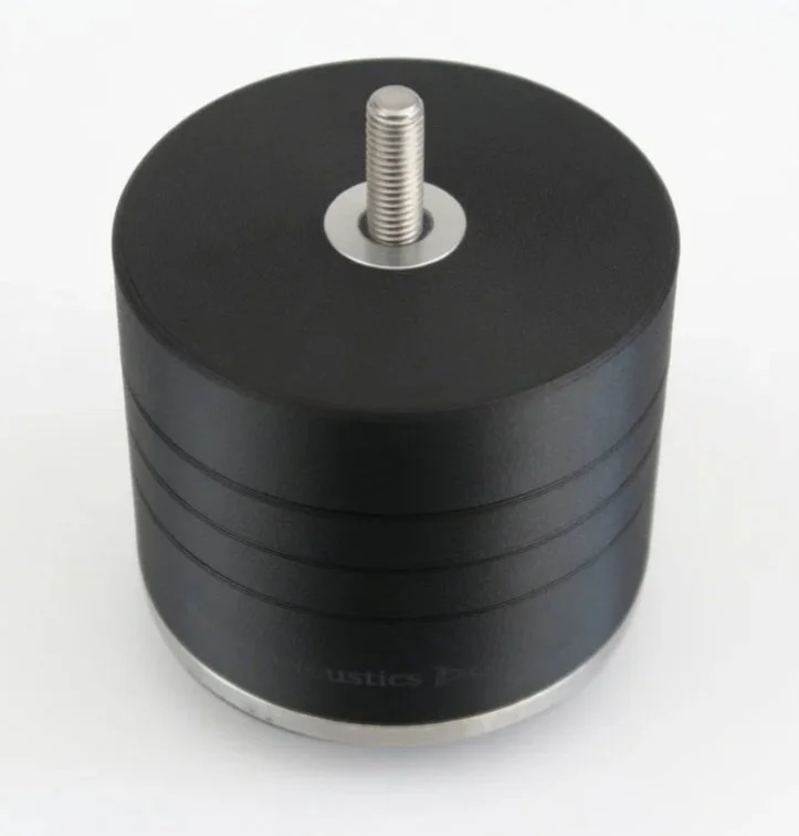 Dark Abyss Energy Absorber™ Speaker Footer without the Delrin washer - showing the aluminium core