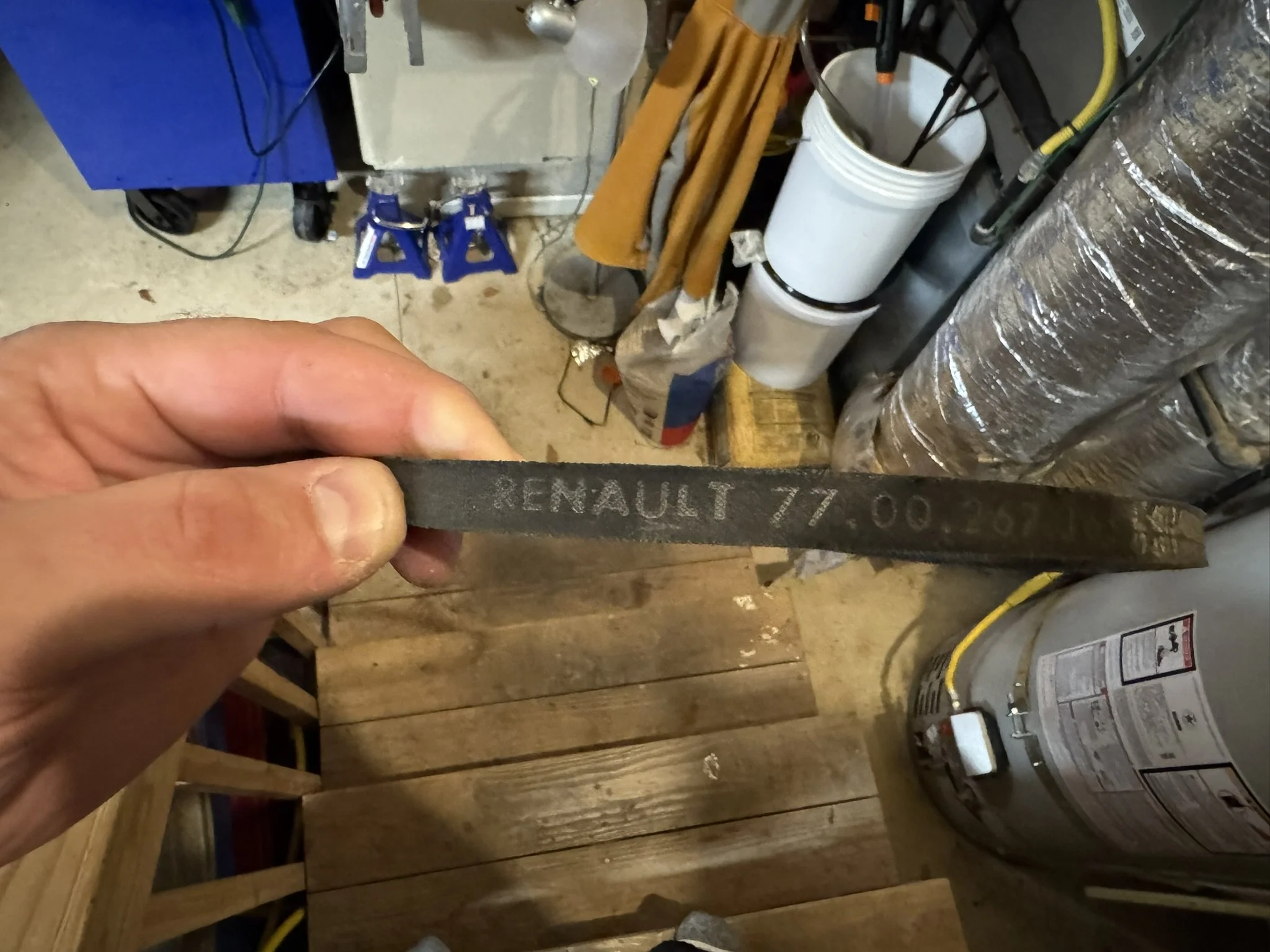 Since everything was original, it's been fascinating finding the mix of different French, German, British, and American parts on the car. 