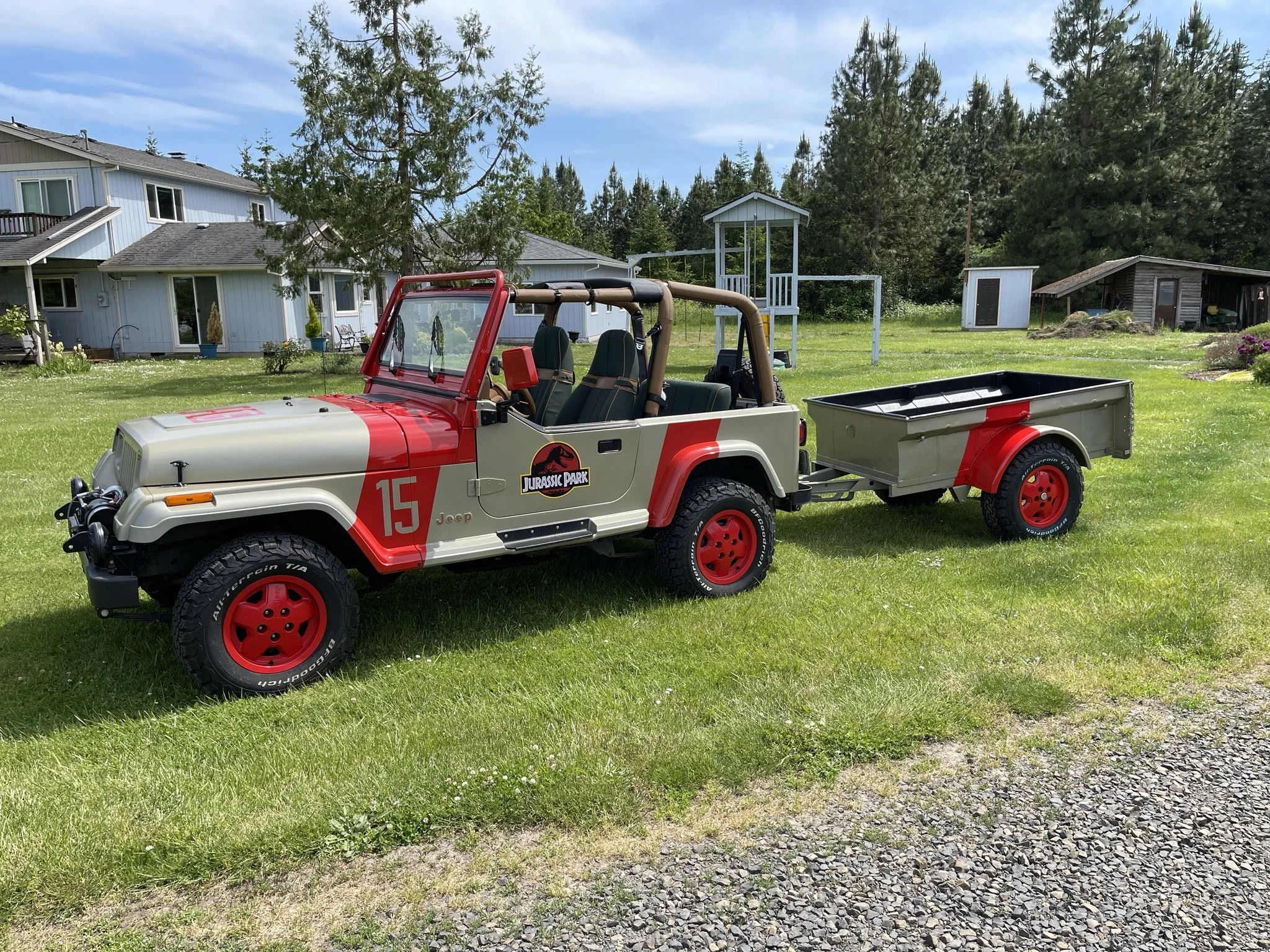One of my favorite shots: taking the trailer home!