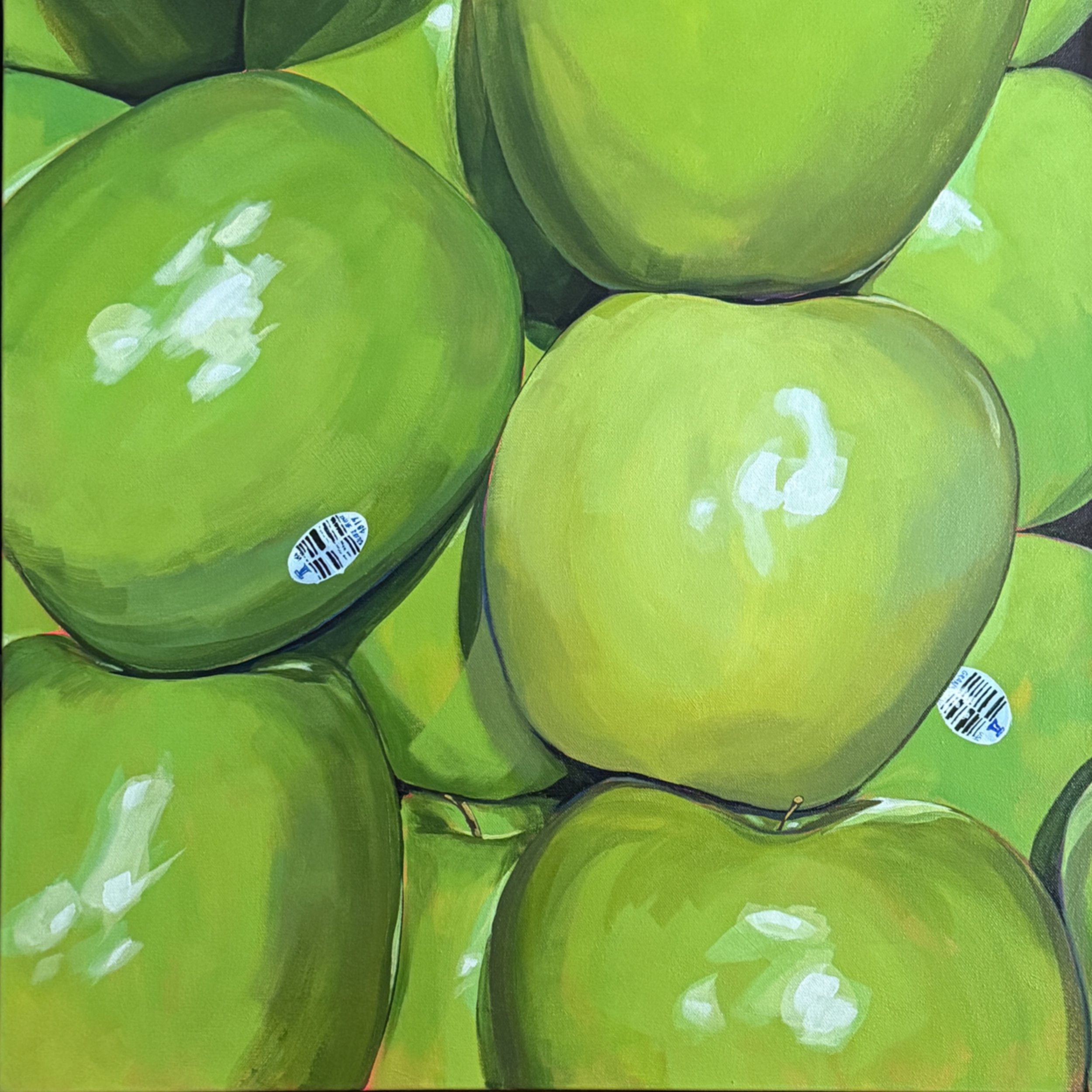 Granny Smith 4017, 24x24inch, Acrylic