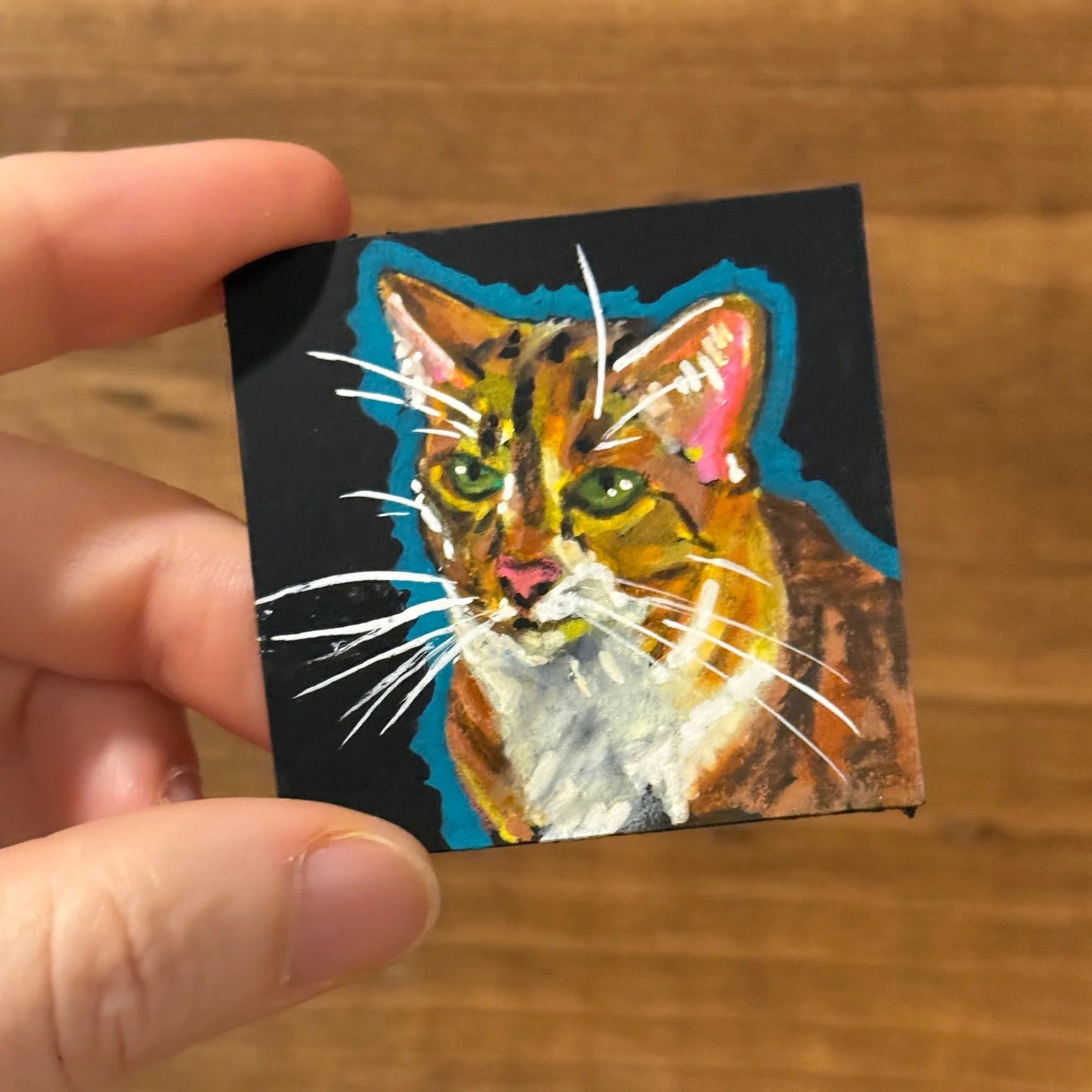 Stella, 2x2inch Mixed Media