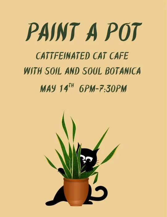 🎨🐱 PAINT POTS. PET CATS. HEAL YOUR INNER CHILD.

We genuinely cannot think of a better combination right now.

@cattfeinatedcatcafe  is hosting a Paint-a-Pot event where you can decorate your own planter inside the cat room while rescue cats wander