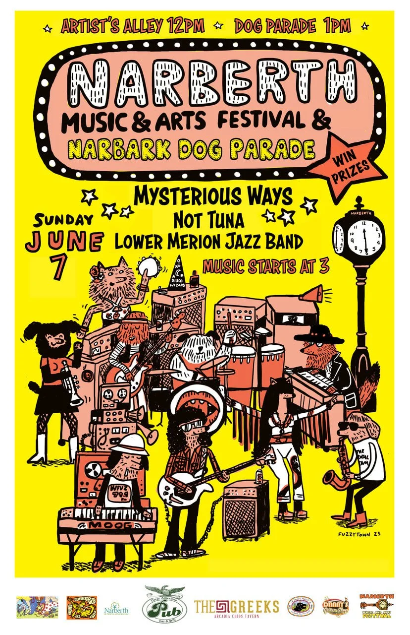 🐶🎶 DOGS IN COSTUMES. LIVE MUSIC. ARTISTS. SMALL TOWN CHAOS.

The NarBark Dog Parade &amp; Narberth Music &amp; Arts Festival is returning June 7 &mdash; and it looks like the kind of event where you accidentally take 400 photos of strangers&rsquo; 