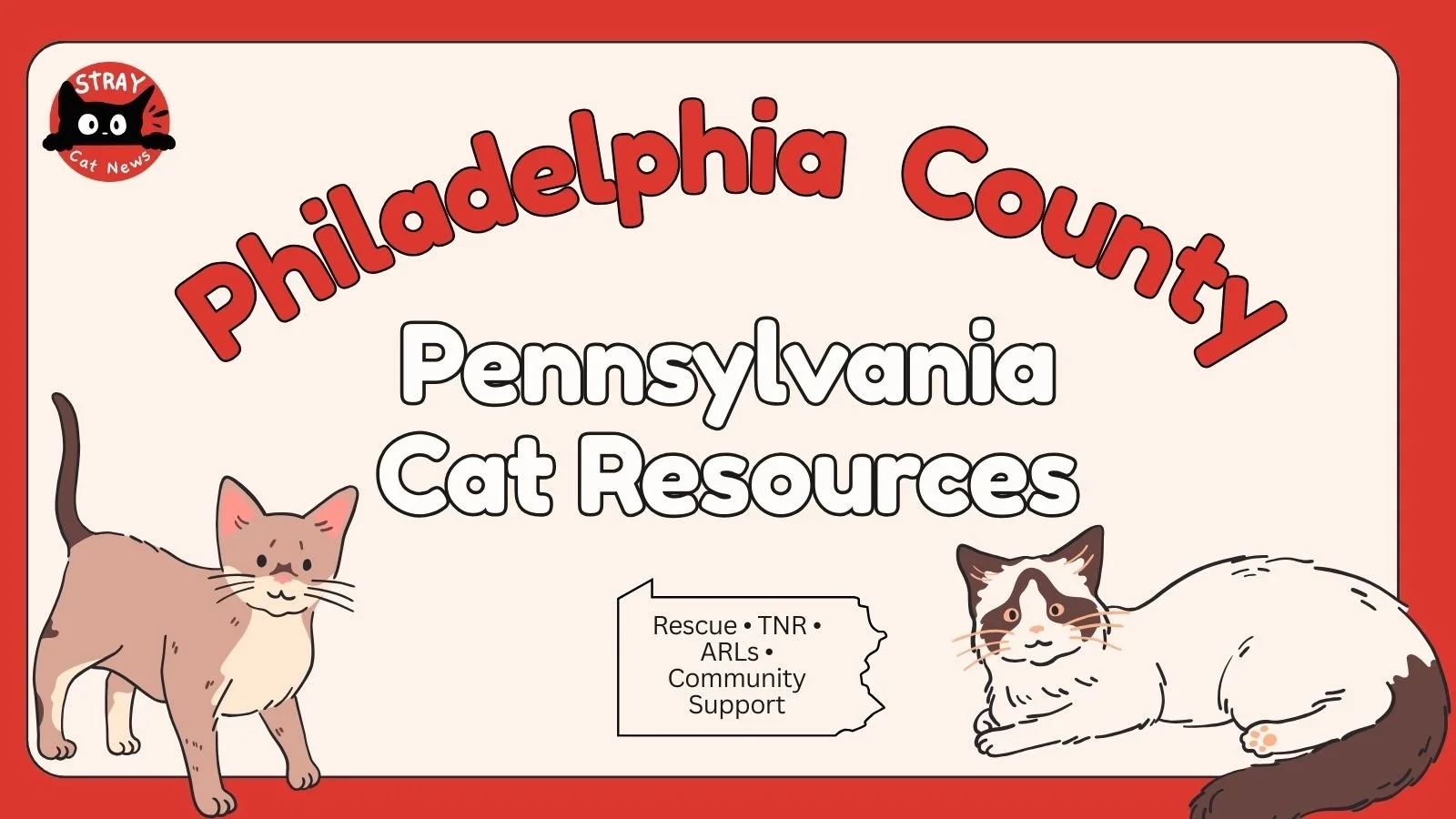 Philadelphia County Pennsylvania cat rescue resources including TNR programs, animal rescue leagues, and community cat support.