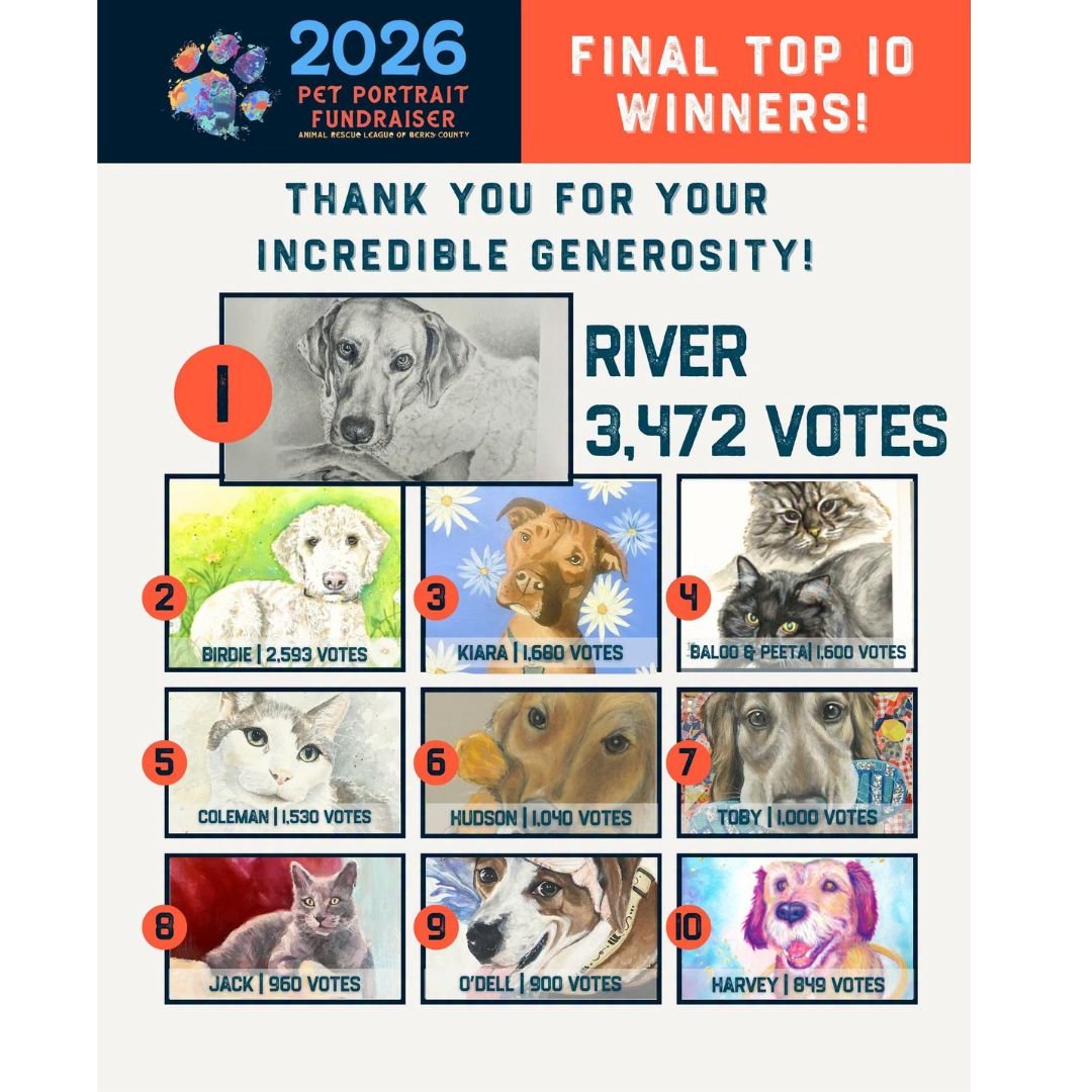 River Wins! The 2026 ARL Pet Portrait Fundraiser Raised a Record $40,000