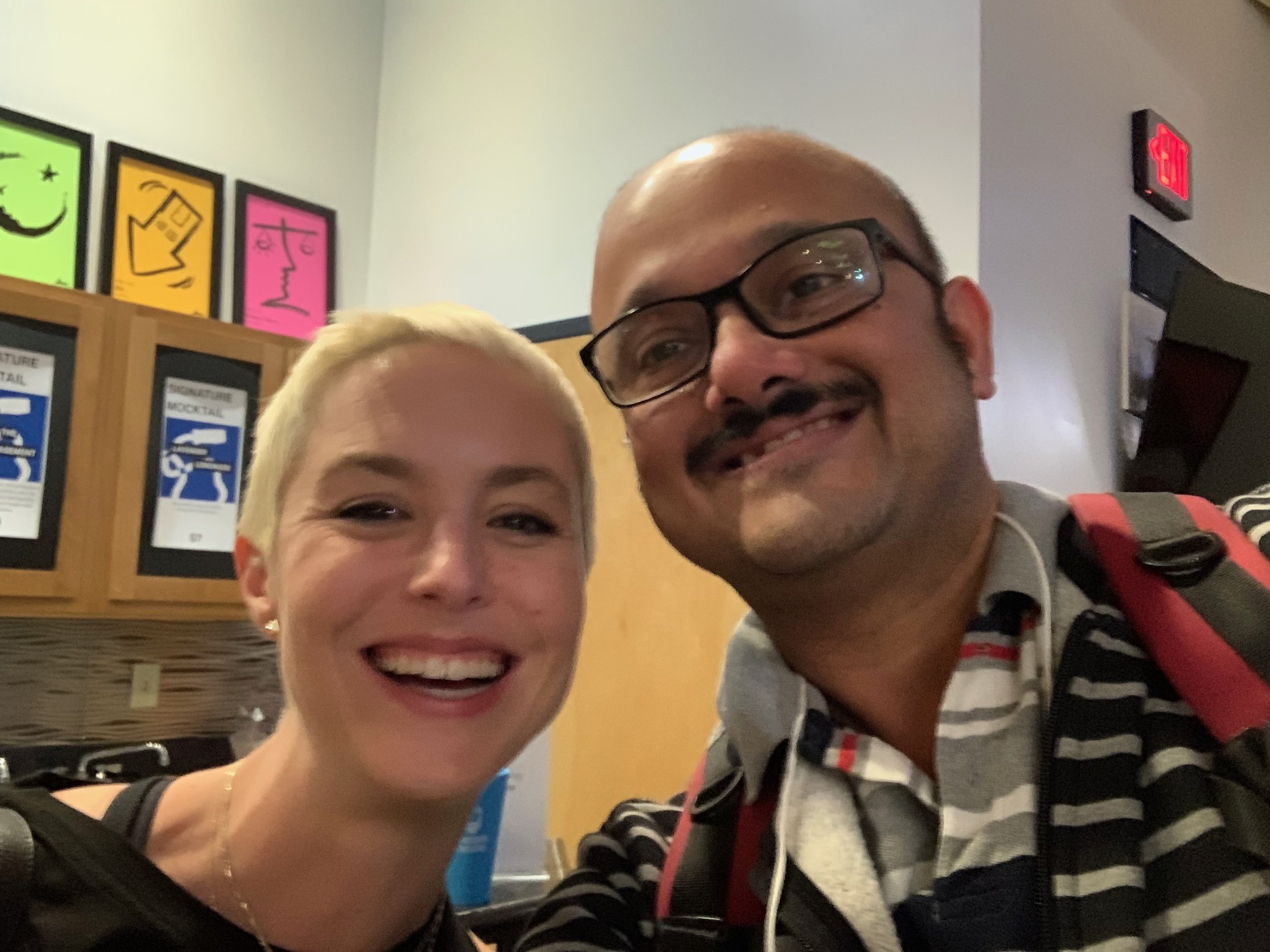 At the Unicorn Theatre (KS, USA) with playwright Tori Keenan-Zelt during the world premiere of Tori's play, "The JonBenét Game."