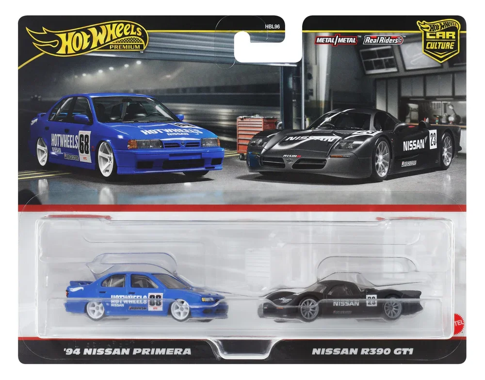 Hot Wheels Premium – Nissan 2-Car Pack (Primera & R390 GT1)