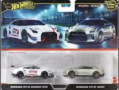 Hot Wheels Car Culture 2-Pack – Nissan GT-R Nismo GT3 & Nissan GT-R (R35)