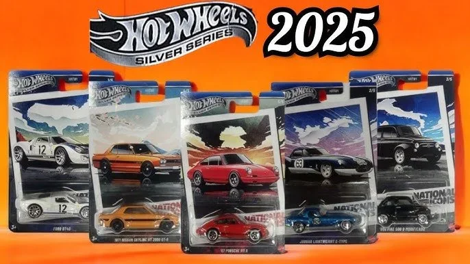 Hot Wheels Silver Series – National Icons 2025 -  6-Car Set (Includes Chase)