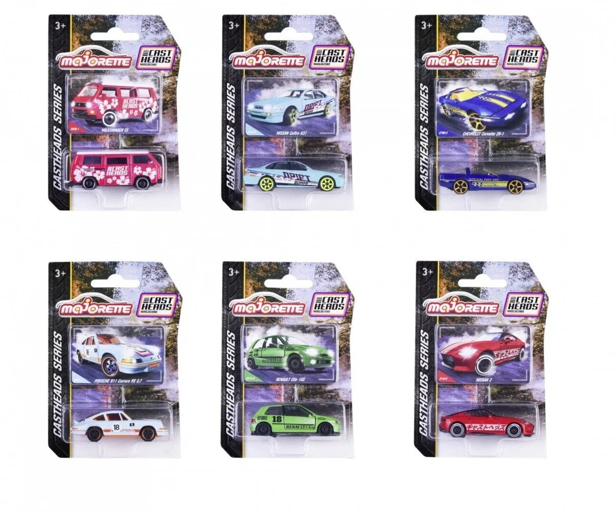 Majorette Castheads Premium Diecast Cars – Assorted Models
