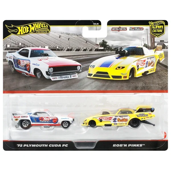 Hot Wheels 2 Car Pack - Drag Racing Legends Set
