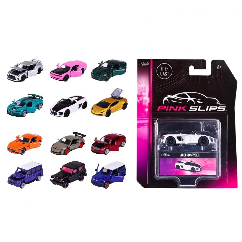 Jada Pink Slips – Complete 12-Car Die-Cast Set (Box Packaging Only)