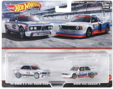 Hot Wheels Premium Car Culture 2‑Pack – ’73 BMW 3.0 CSL Race Car / BMW 320 Group 5